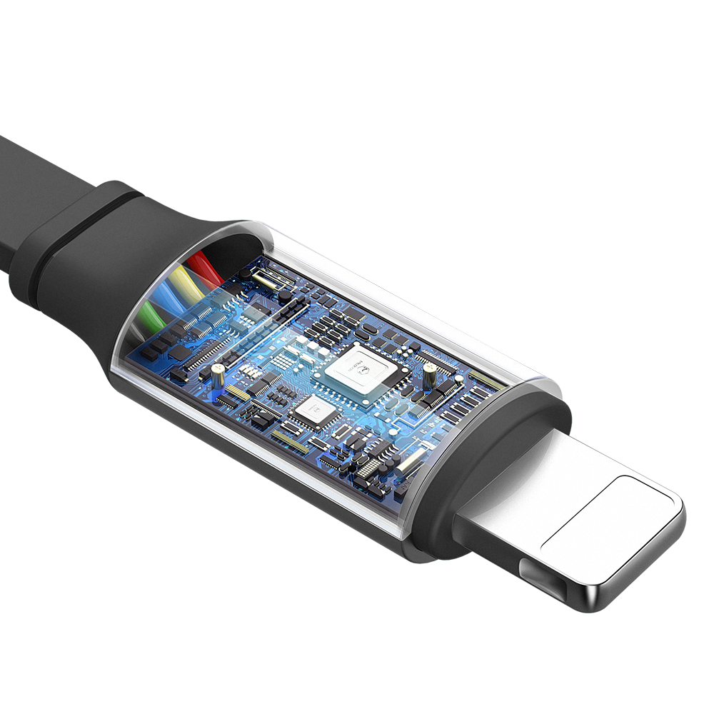 Mcdodo kabel 3w1 Retractable USB - Lightning + USB-C + microUSB 1,2 m czarny zwijany CA-7250 / 4