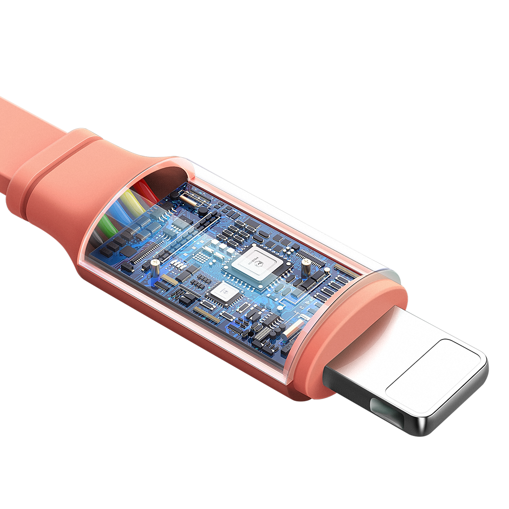 Mcdodo kabel 3w1 Retractable USB - Lightning + USB-C + microUSB 1,2 m pomara�czowy zwijany CA-7252 / 3