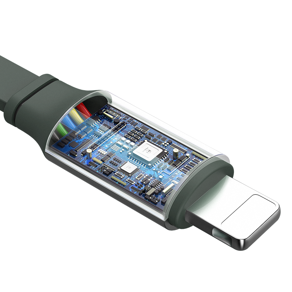 Mcdodo kabel 3w1 Retractable USB - Lightning + USB-C + microUSB 1,2 m zielony zwijany CA-7251 / 4