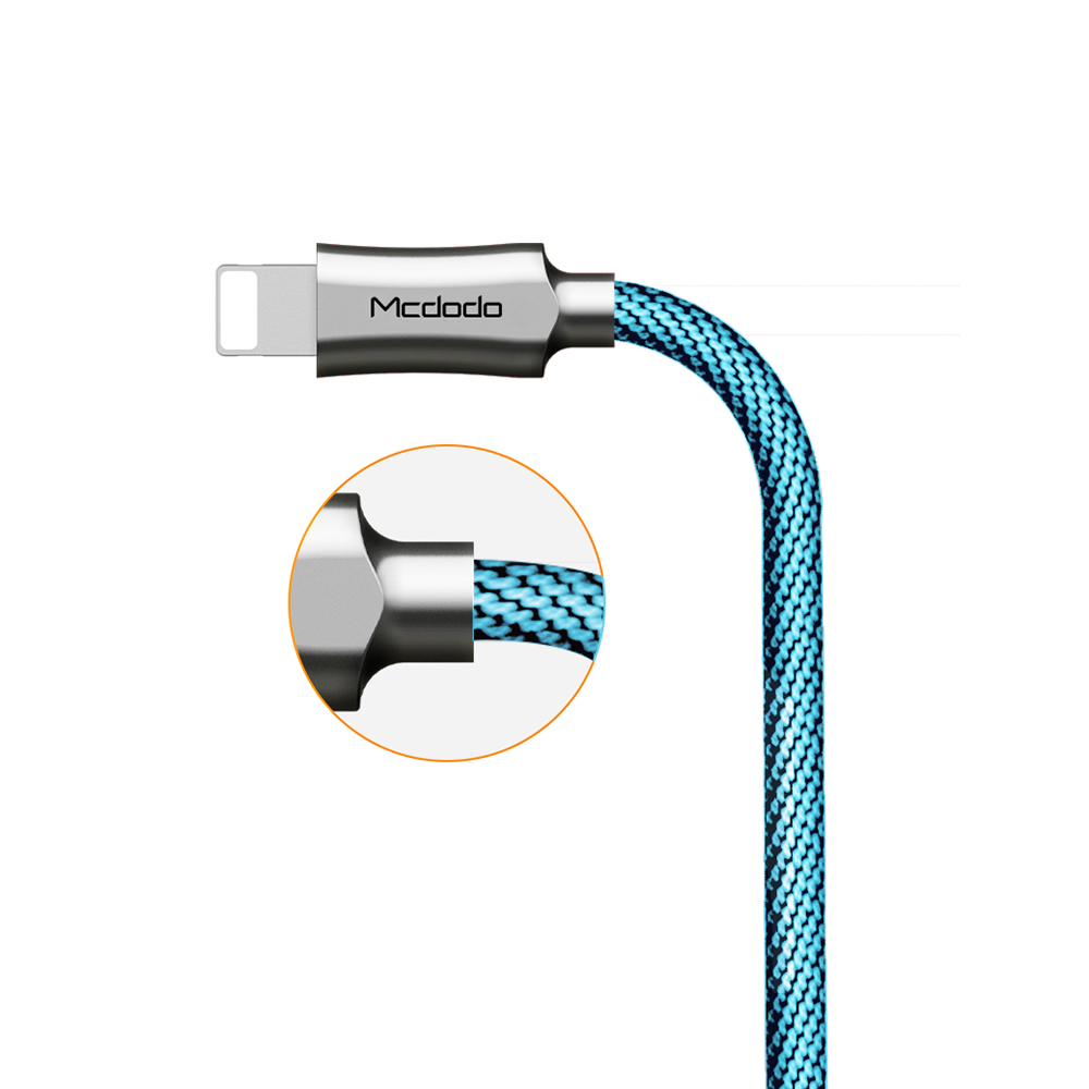 Mcdodo kabel Knight USB - Lightning 1,2 m niebieski CA-3922 / 3