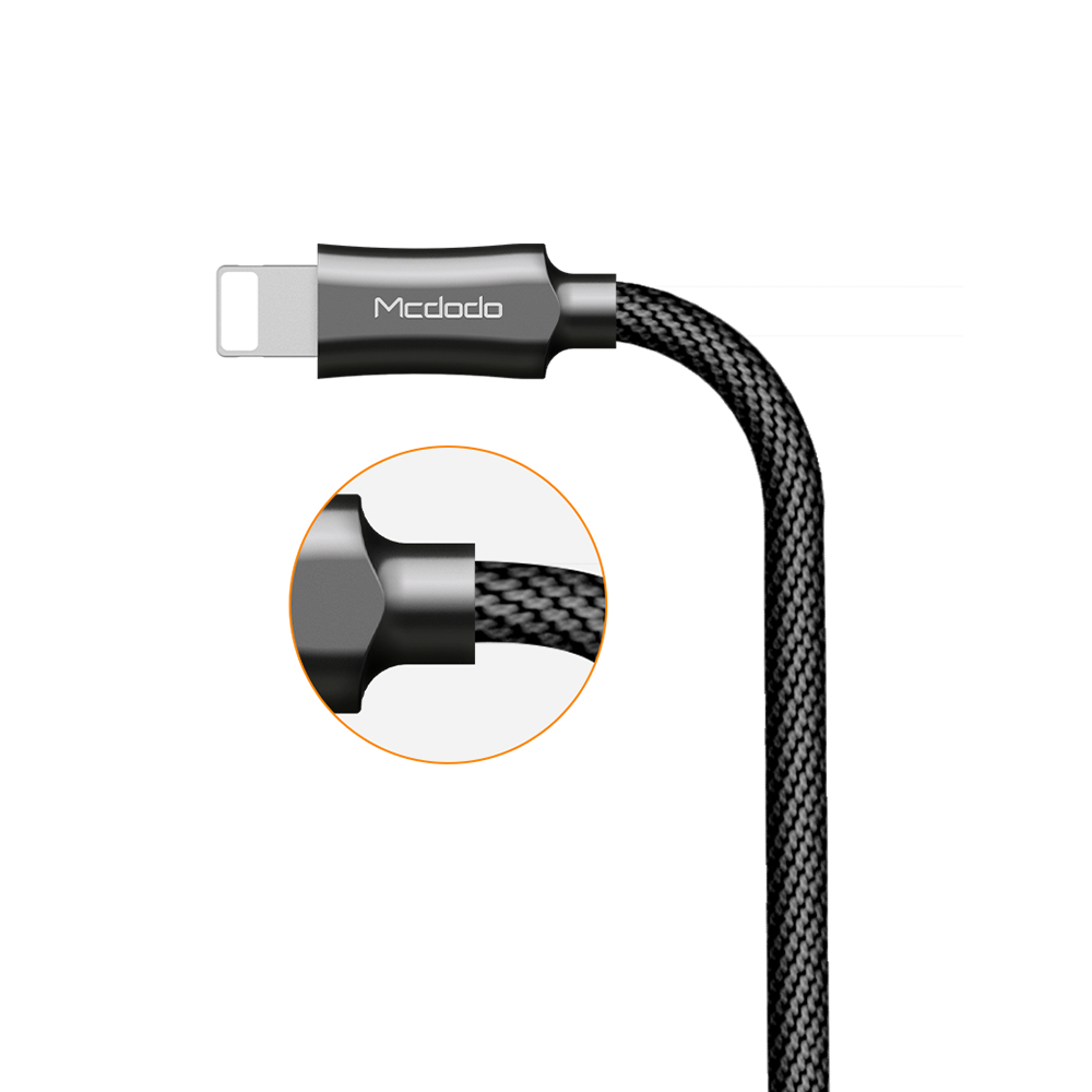 Mcdodo kabel Knight USB - Lightning 1,8 m czarny CA-3924 / 3