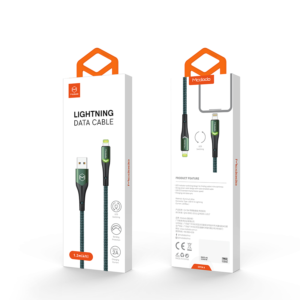 Mcdodo kabel Magnificence USB - Lightning 1,2 m pomara�czowy CA-7842 / 8