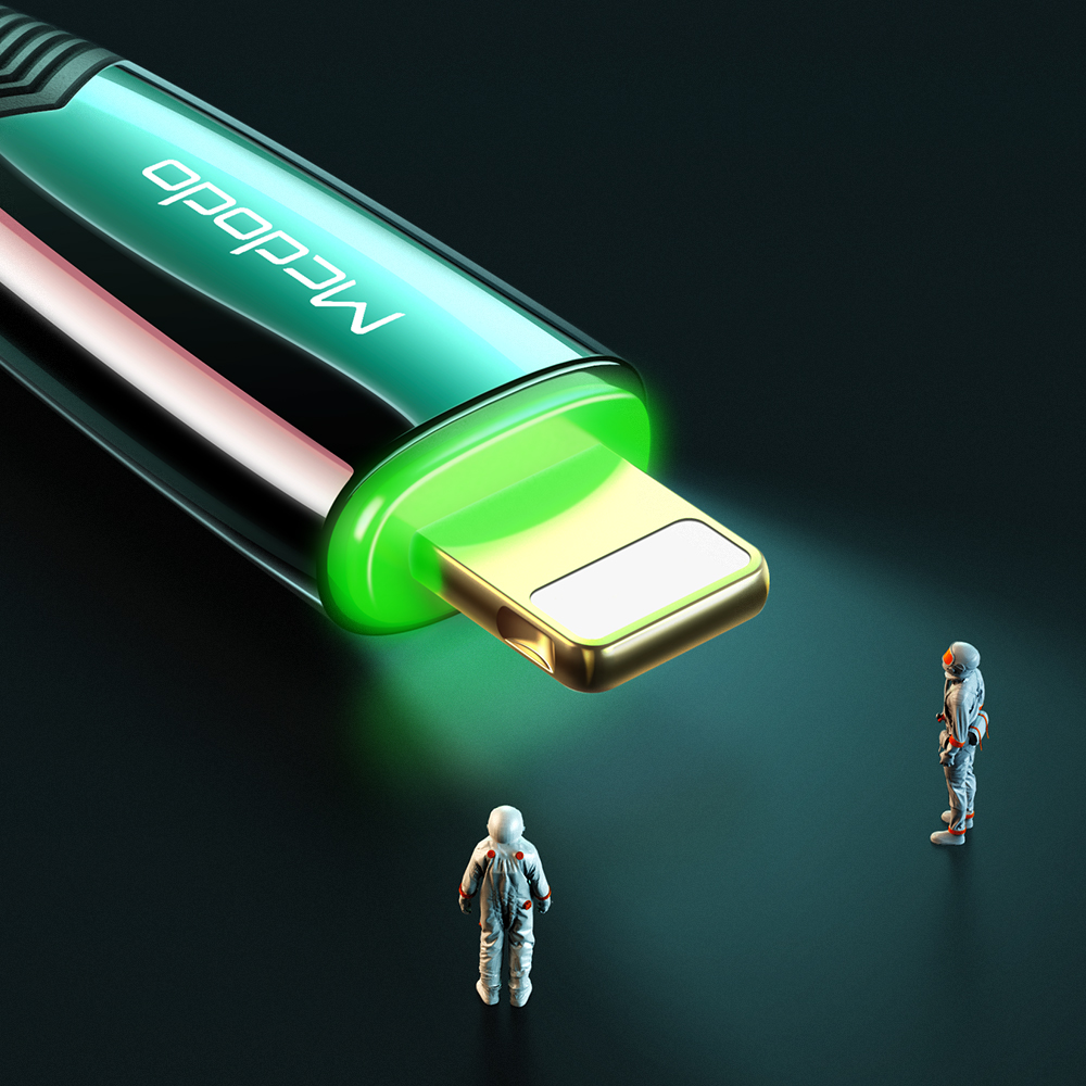 Mcdodo kabel Shark USB - Lightning 1,2 m zielony CA-8062 / 7