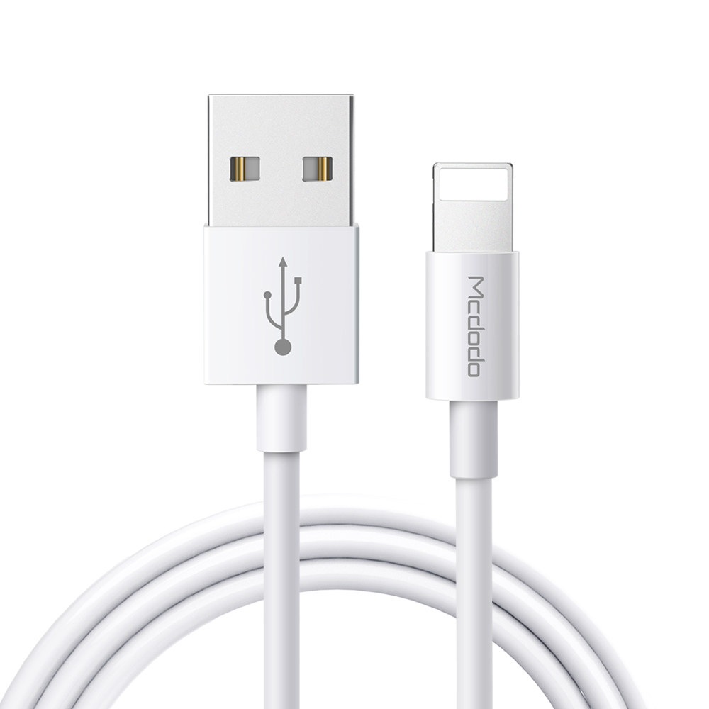 Mcdodo kabel USB Element (USB - Lightning) bia�y 1m 2A CA-6020