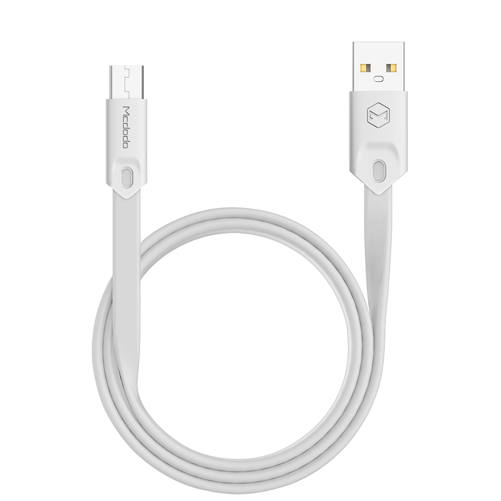 Mcdodo kabel USB Gorgeous micro bia�y 1m 2,4A CA-0430