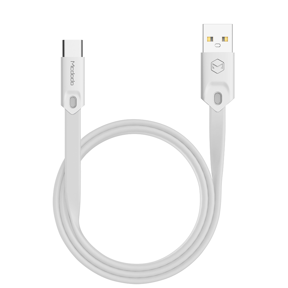 Mcdodo kabel USB Gorgeous typ-C bia�y 1m 2,4A CA-4880