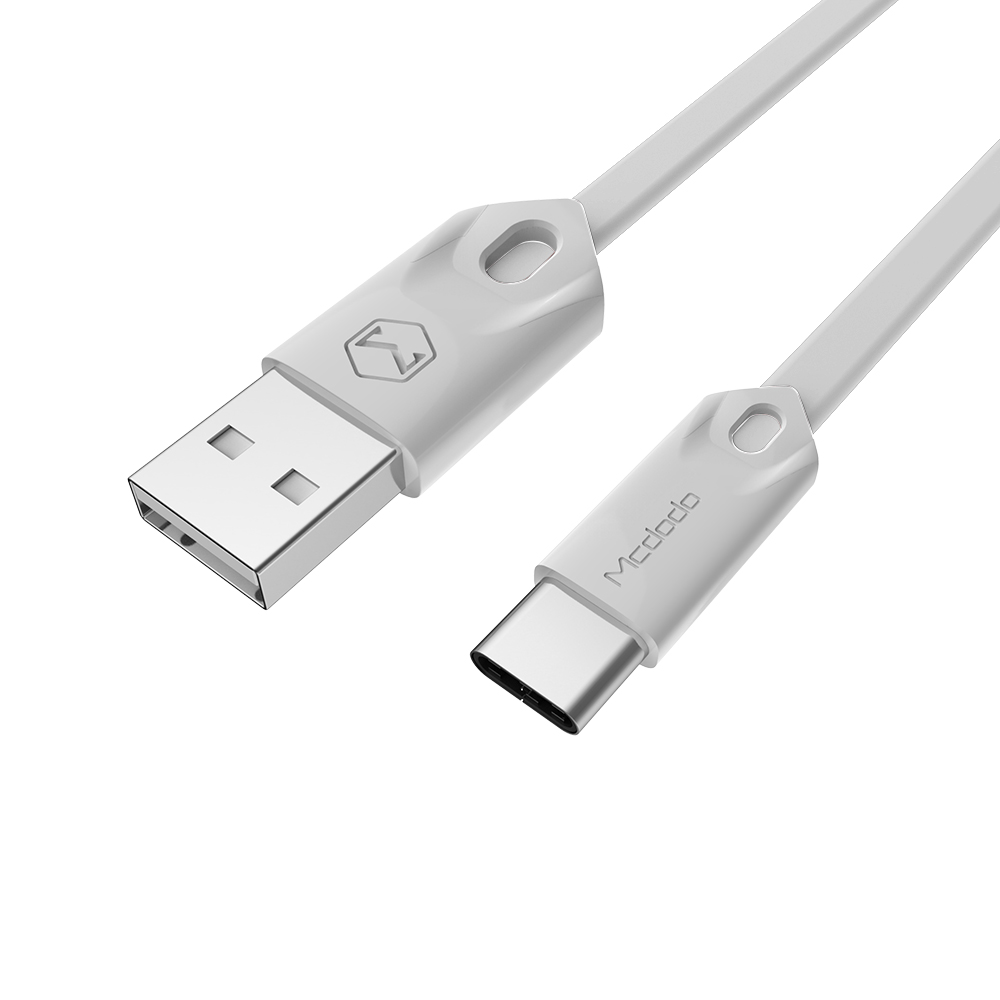 Mcdodo kabel USB Gorgeous typ-C bia�y 1m 2,4A CA-4880 / 2