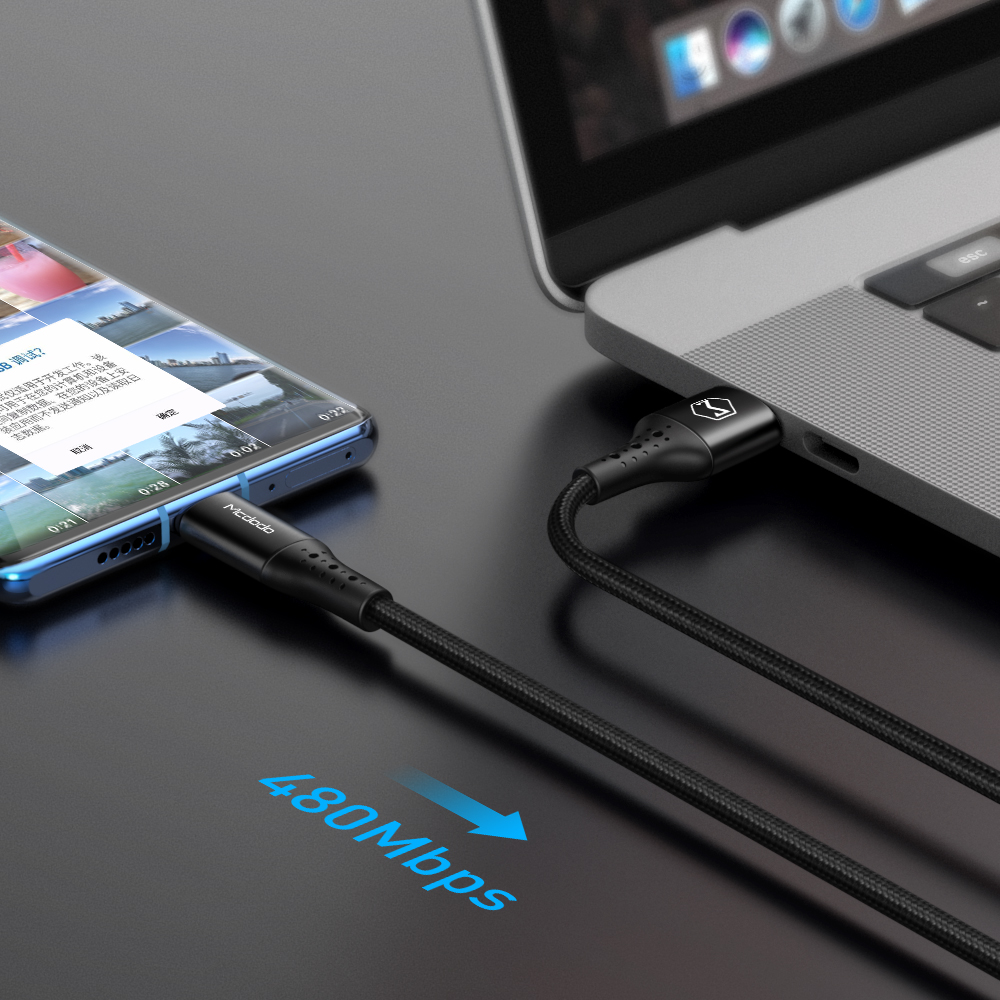 Mcdodo kabel USB Nest typ-C czarny 1,5m 5A CA-7430 / 8