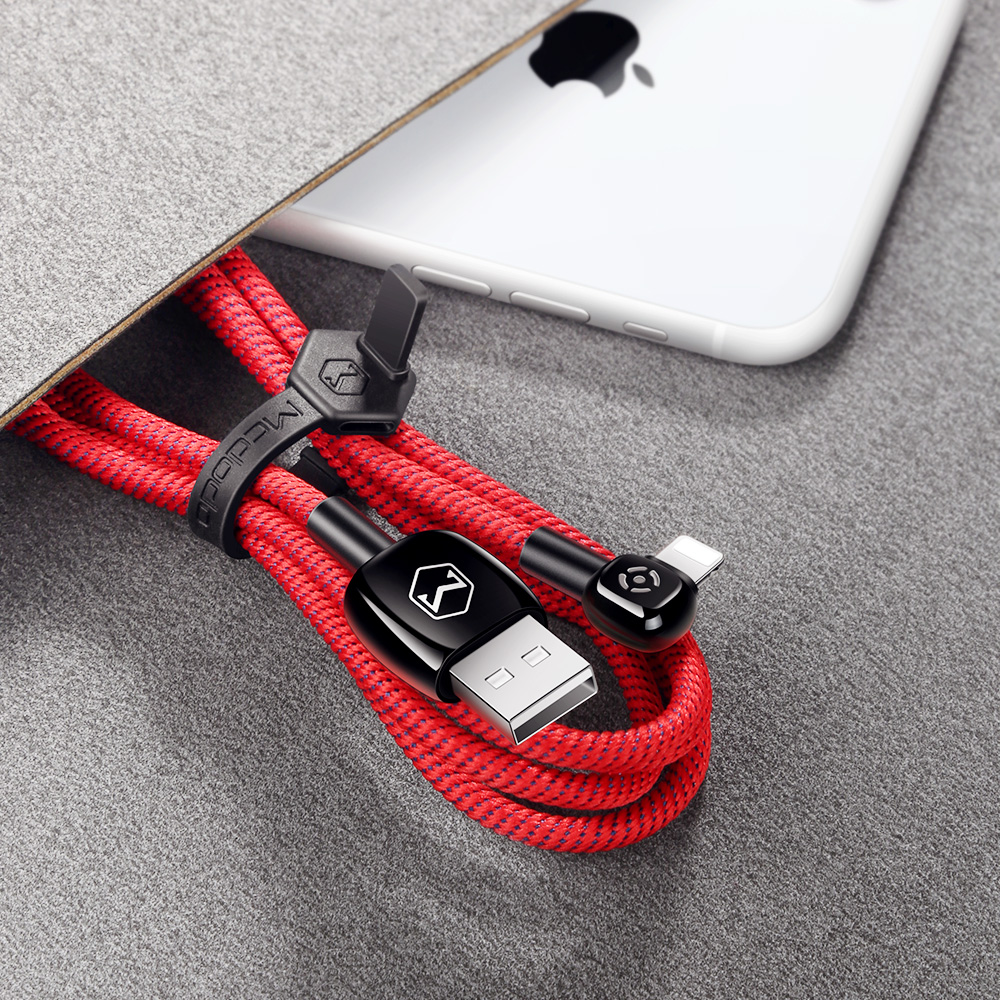 Mcdodo kabel Woodpecker USB - Lightning 1,2 m czerwony z automatycznym wy��czaniem CA-5791 / 6