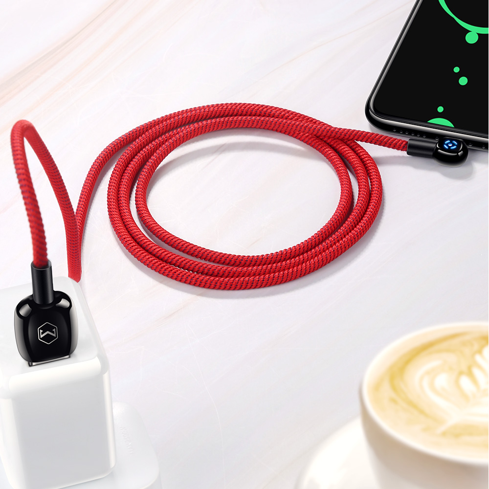 Mcdodo kabel Woodpecker USB - USB-C 1,0 m czerwony z automatycznym wy��czaniem CA-5921 / 5