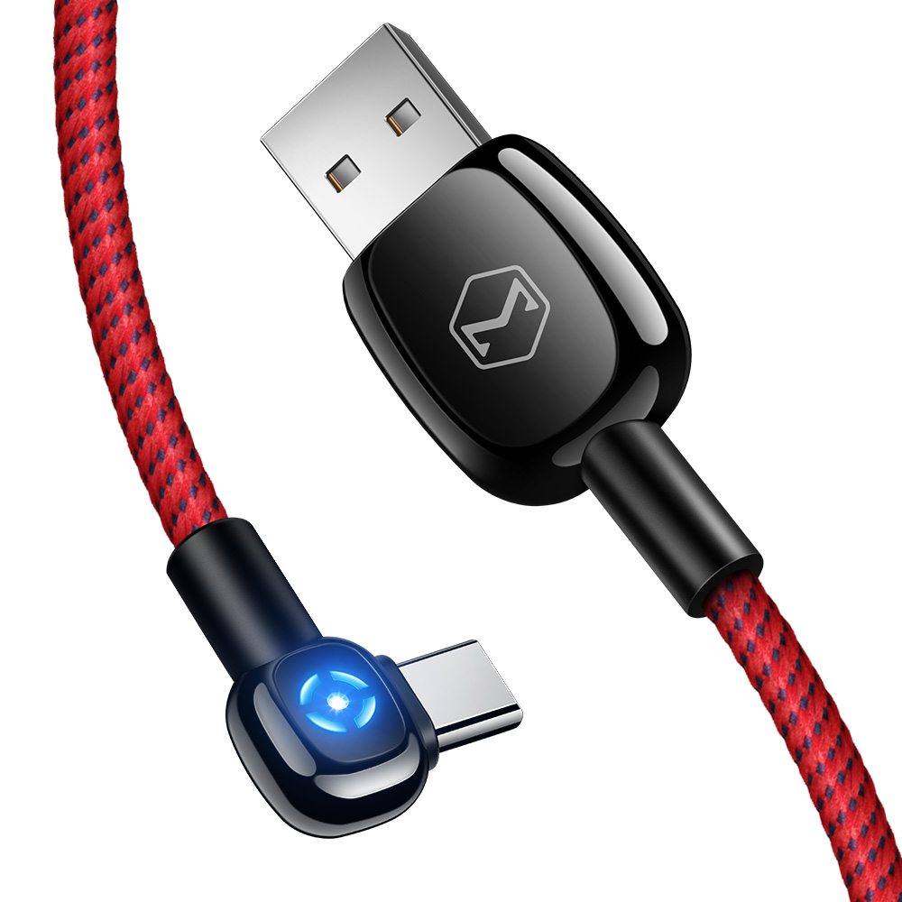 Mcdodo kabel Woodpecker USB - USB-C 1,5 m czerwony z automatycznym wy��czaniem CA-5923
