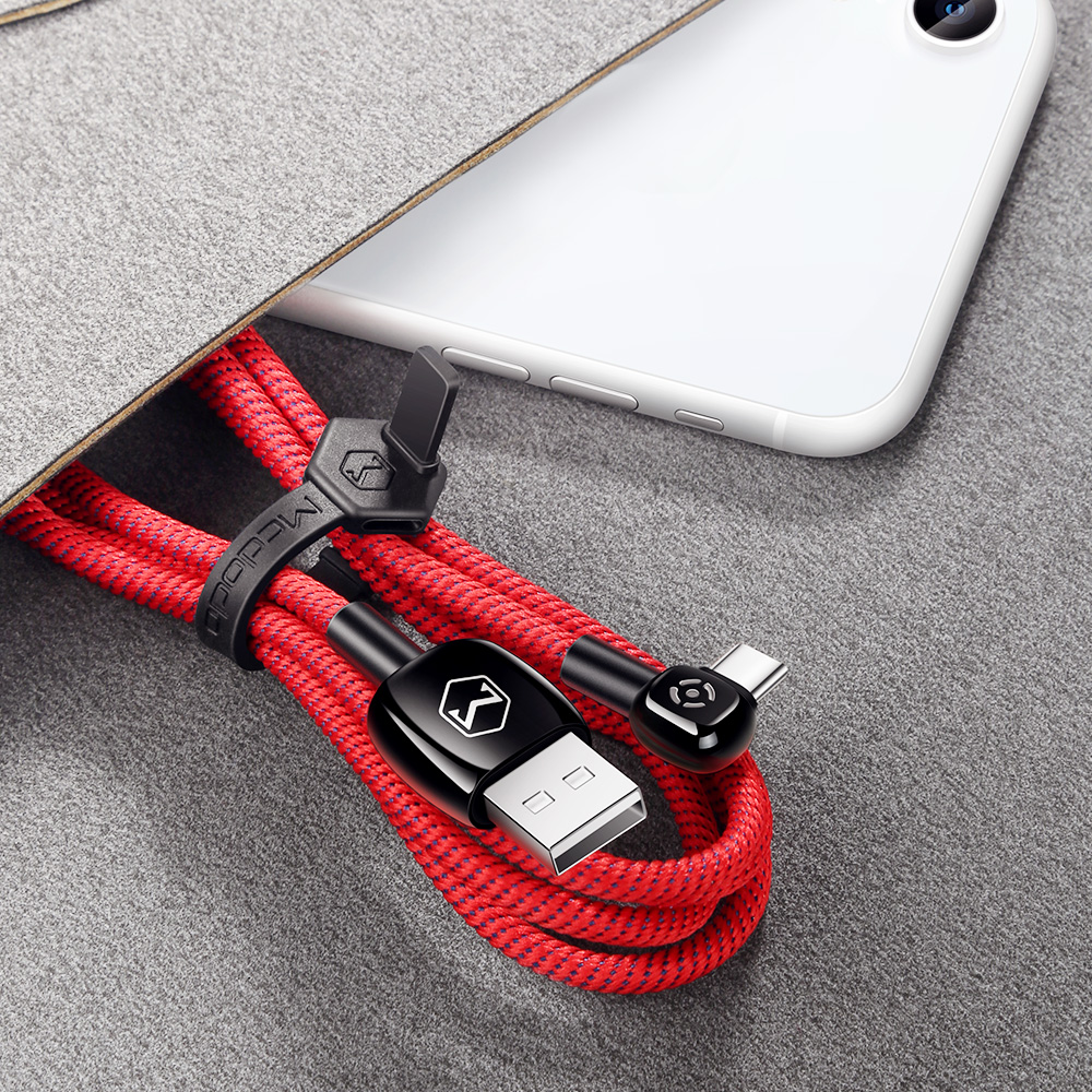Mcdodo kabel Woodpecker USB - USB-C 1,5 m czerwony z automatycznym wy��czaniem CA-5923 / 6