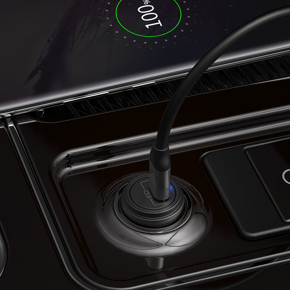 Mcdodo �adowarka samochodowa Bullet 1USB typ-C PD czarna 18W CC-7490 / 9