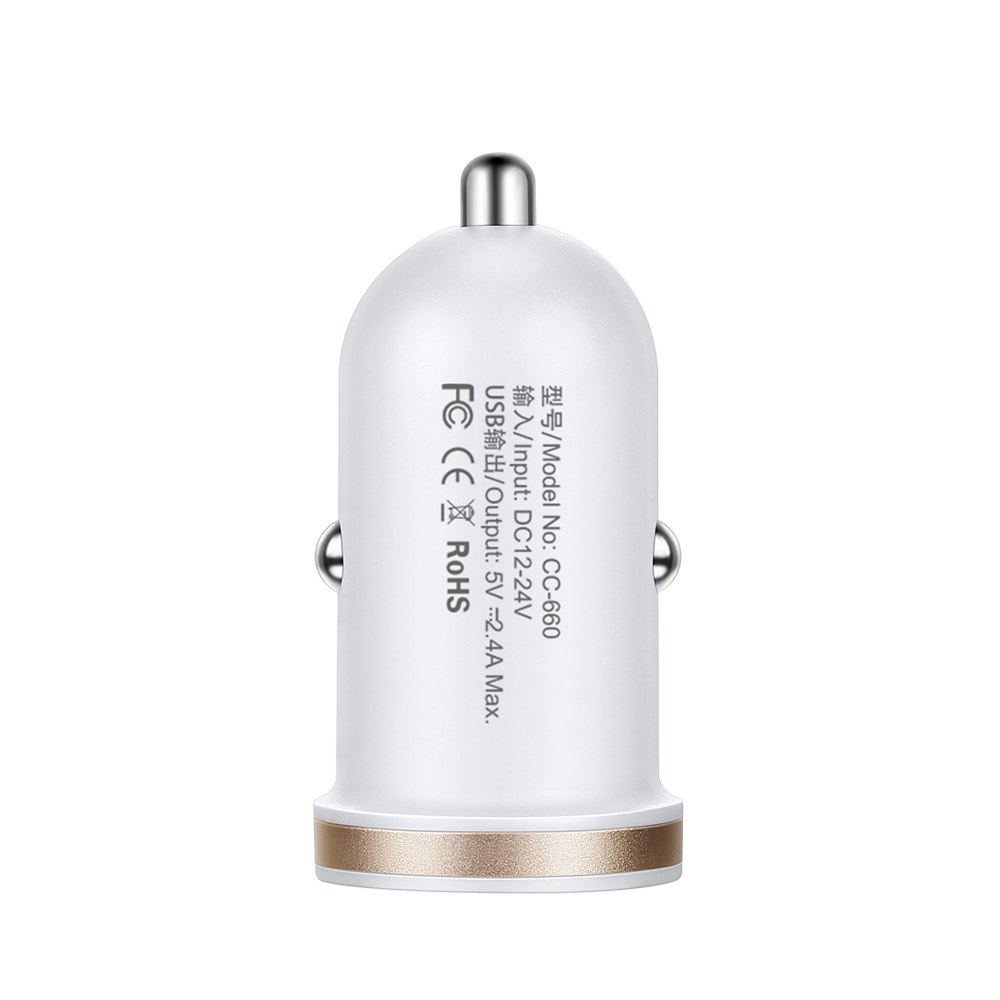 Mcdodo �adowarka samochodowa Cuttlefish 2USB bia�a 2,4A CC-6600 / 4