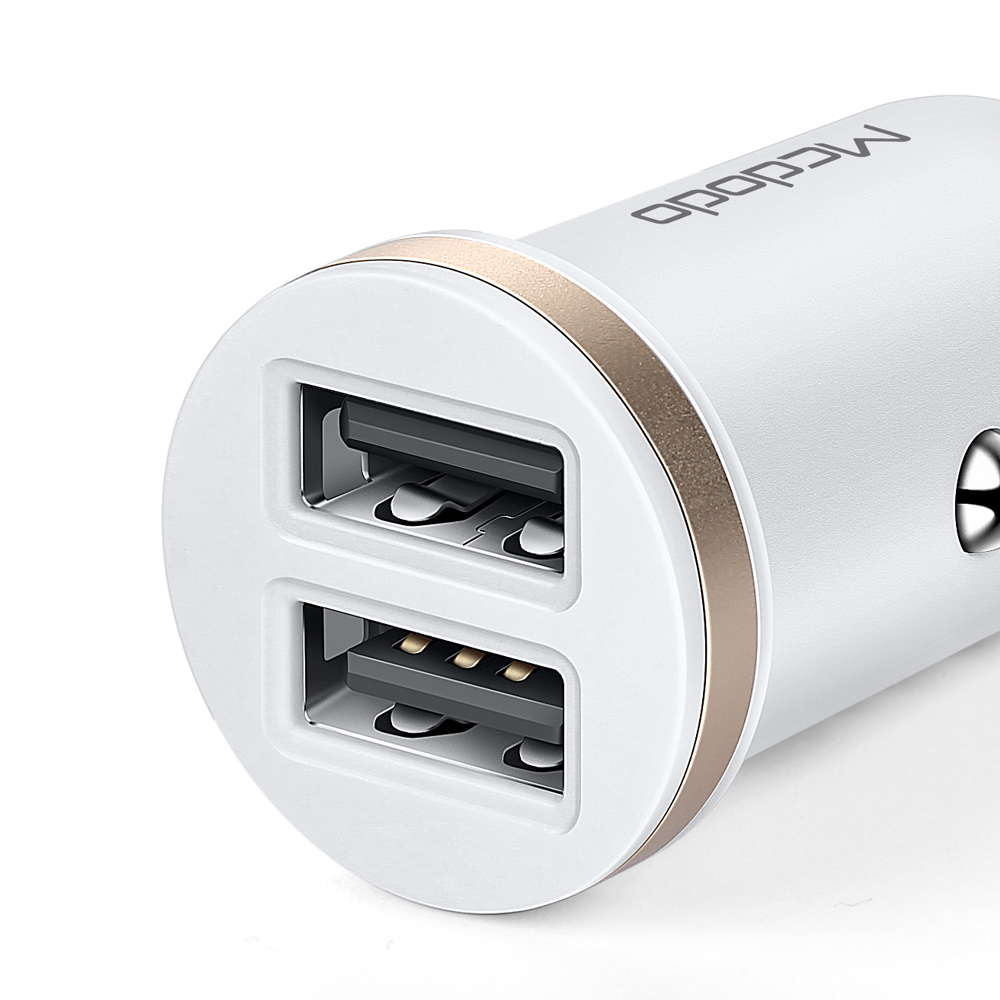 Mcdodo �adowarka samochodowa Cuttlefish 2USB bia�a 2,4A CC-6600 / 5