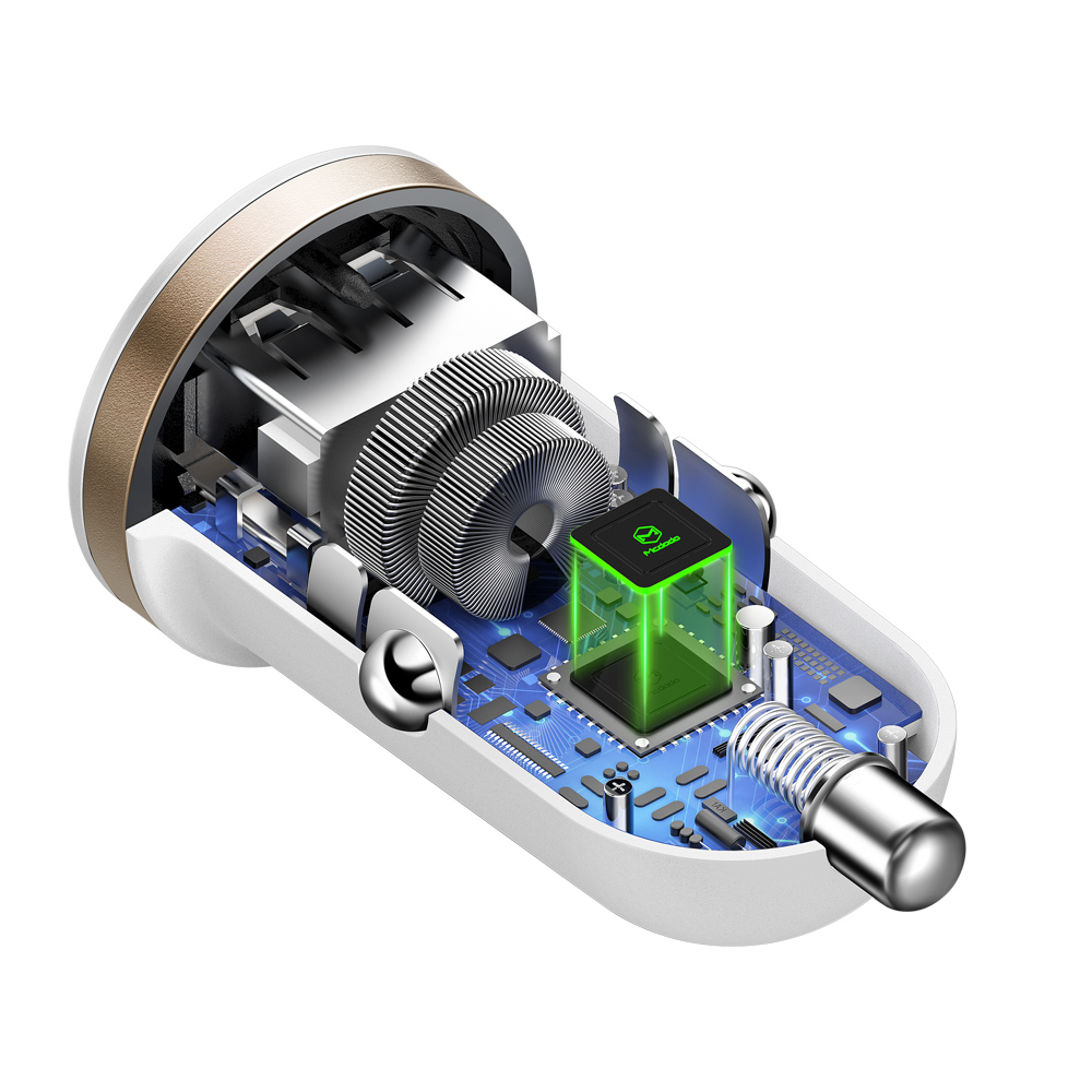 Mcdodo �adowarka samochodowa Cuttlefish 2USB bia�a 2,4A CC-6600 / 7