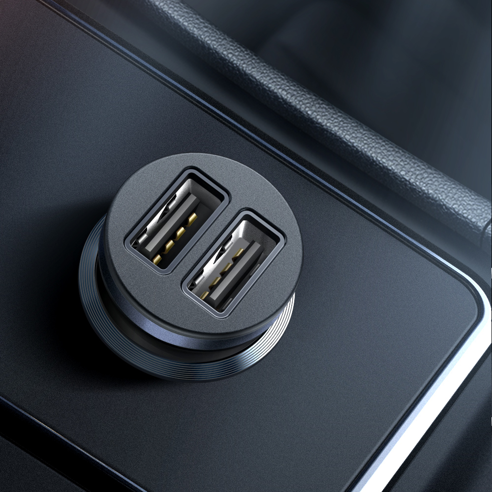 Mcdodo �adowarka samochodowa Cuttlefish 2USB czarna 2,4A CC-6601 / 6