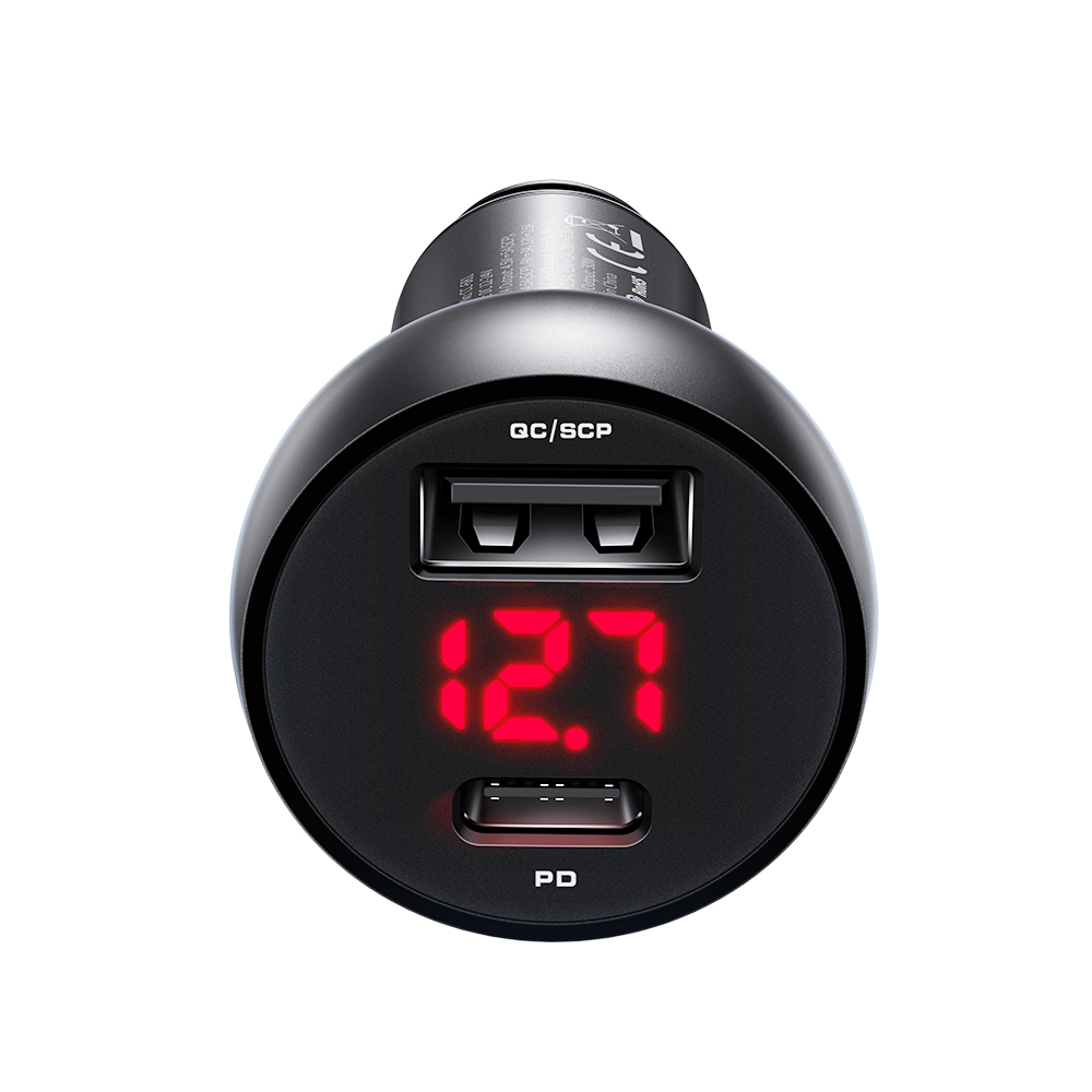 Mcdodo �adowarka samochodowa Mushrooms 2USB USB-A/typ-C PD czarna 30W CC-6810 / 3