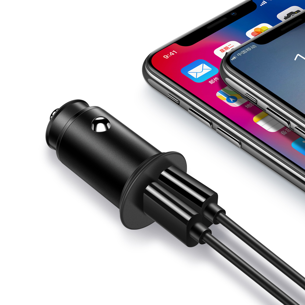 Mcdodo �adowarka samochodowa Speed 2USB typ-C PD/QC 3.0 czarna 5A CC-6560 / 5