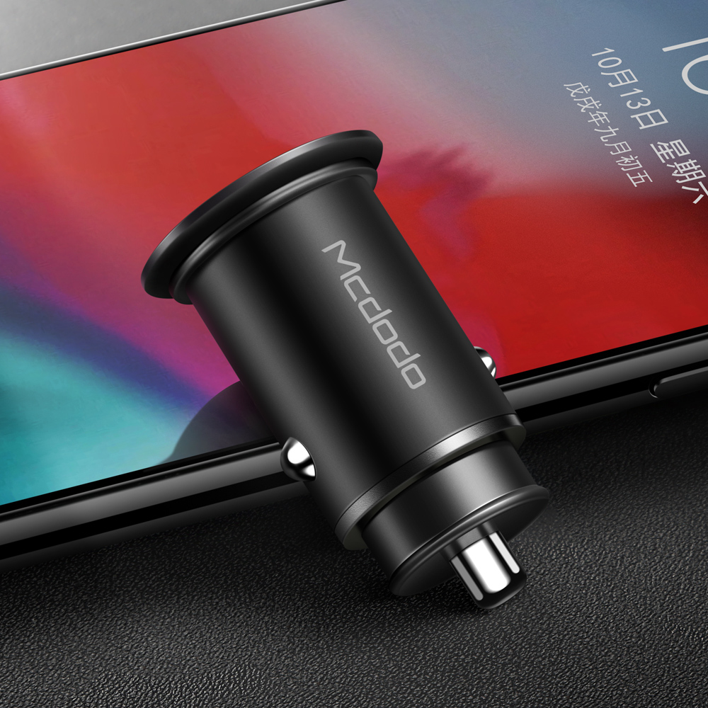 Mcdodo �adowarka samochodowa Speed 2USB typ-C PD/QC 3.0 czarna 5A CC-6560 / 7