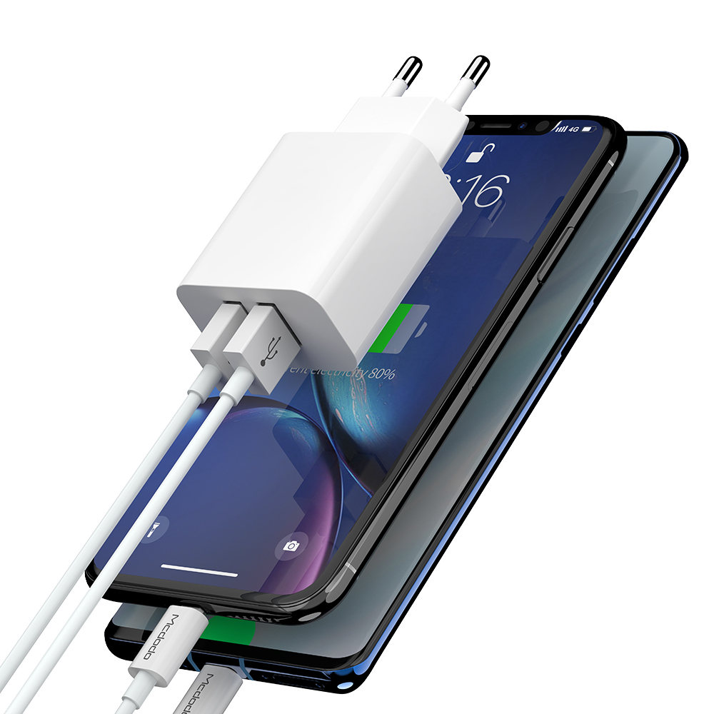 Mcdodo �adowarka sieciowa Dual 2,1A z kablem 8-pin 1m CH-6720 / 6