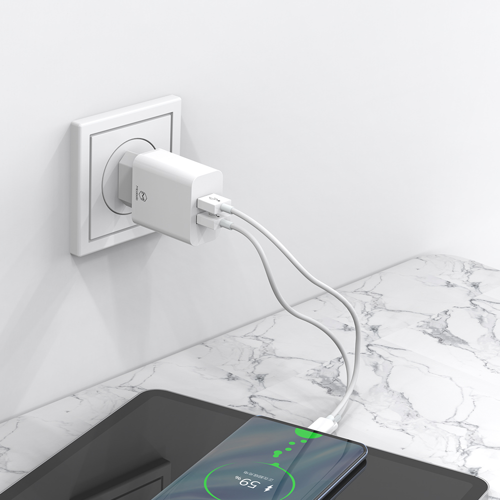 Mcdodo �adowarka sieciowa Dual 2,1A z kablem typ-C 1m CH-6721 / 9