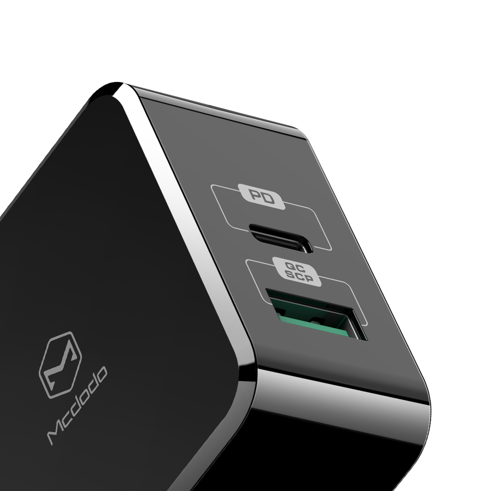 Mcdodo �adowarka sieciowa PD 2USB QC 3.0/ typ-C PD czarna 30W CH-6921 / 2