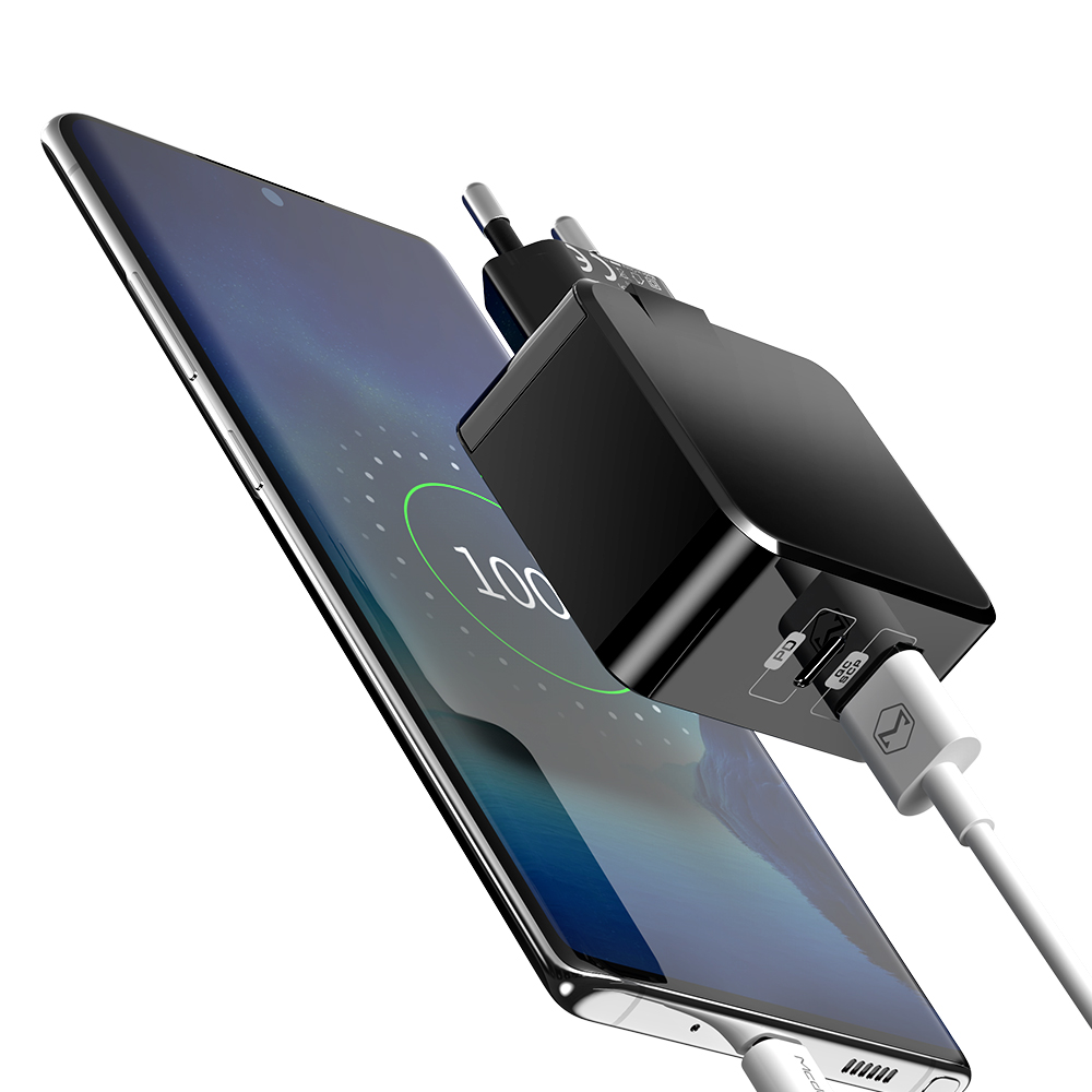 Mcdodo �adowarka sieciowa PD 2USB QC 3.0/ typ-C PD czarna 30W CH-6921 / 6