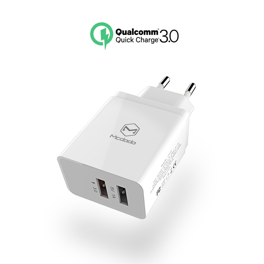 Mcdodo �adowarka sieciowa Quick 2USB QC 3.0 bia�a 18W CH-5130 / 5