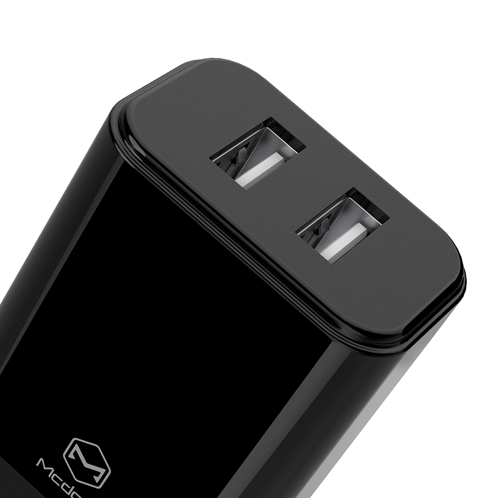 Mcdodo �adowarka sieciowa Suger 2USB czarna 2,4A CH-6141 / 3