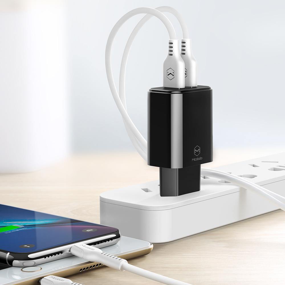 Mcdodo �adowarka sieciowa Suger 2USB czarna 2,4A CH-6141 / 8