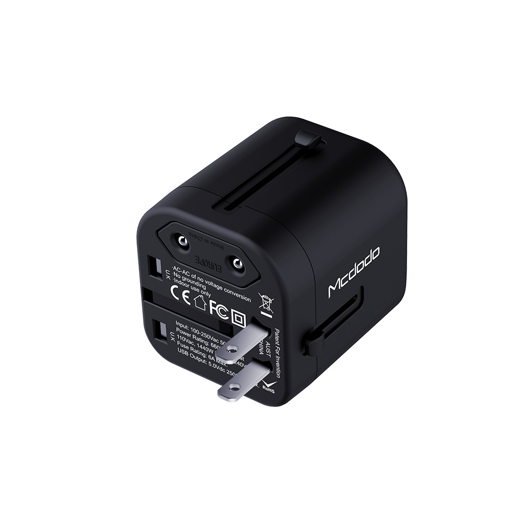 Mcdodo �adowarka sieciowa uniwersalna CP-4380 2USB 2,4A/ 2,4A czarna / 5