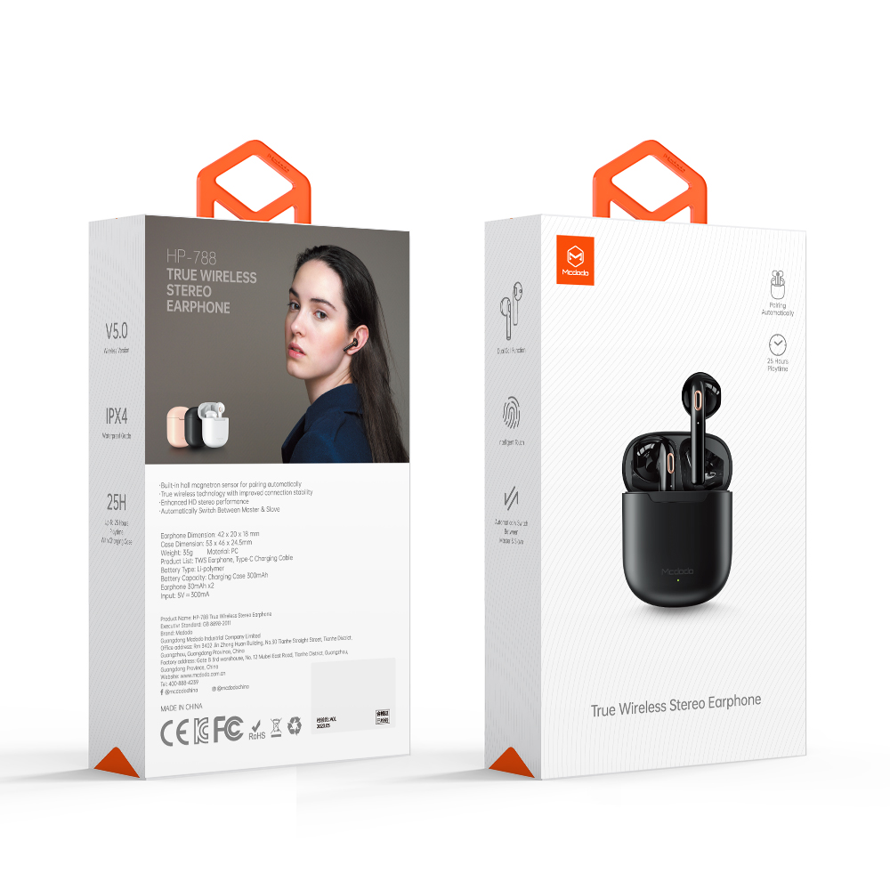 Mcdodo s�uchawki bluetooth Dynamic TWS czarne HP-7881 / 6