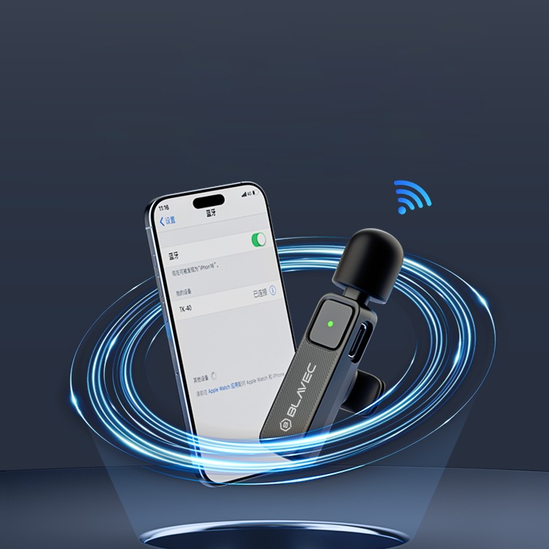 Mikrofon bezprzewodowy krawatowy do reels�w BLAVEC MK-01 czarny Sony Xperia XA1 Ultra / 6