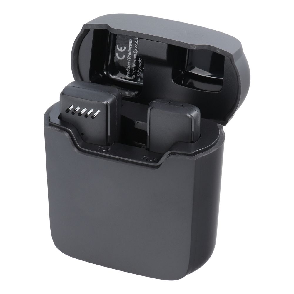 Mikrofon krawatowy USB-C S11 czarny z etui ładującym Realme 16 Pro Plus 5G / 12 Mikrofon krawatowy USB-C S11 czarny z etui ładującym Realme 16 Pro Plus 5G / 12