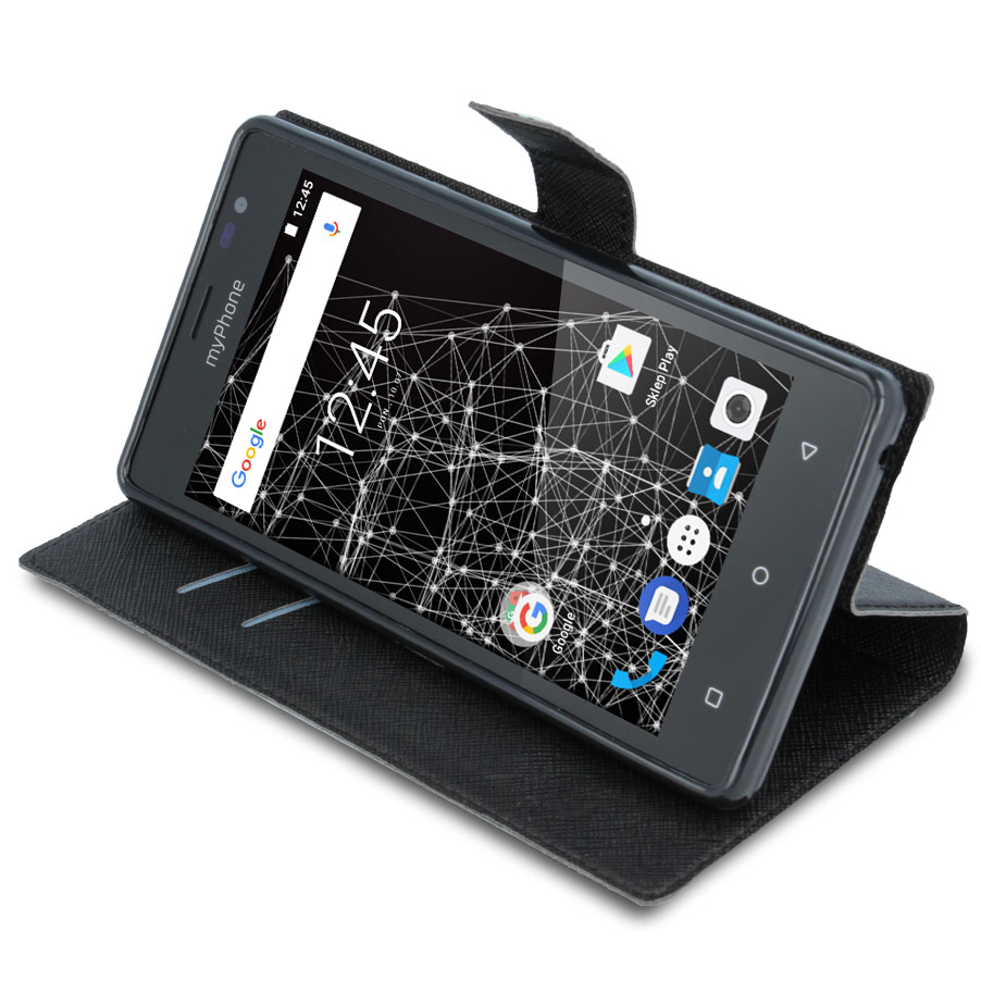 Myphone etui Q-smart black edition czarn e myPhone Q-Smart / 3