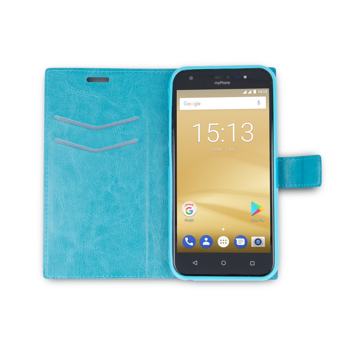 myPhone etui Q-SMART III PLUS morskie myPhone Q-Smart III Plus / 3