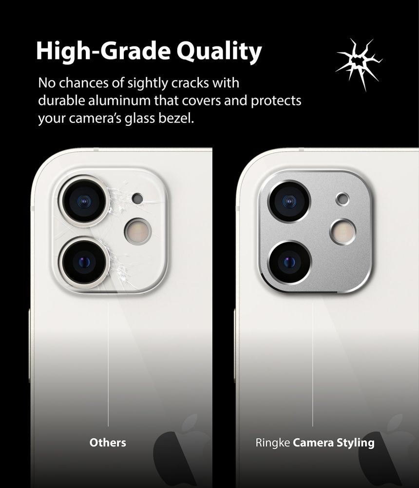 na aparat Ringke Camera Styling czarne Apple iPhone 12 Mini / 4