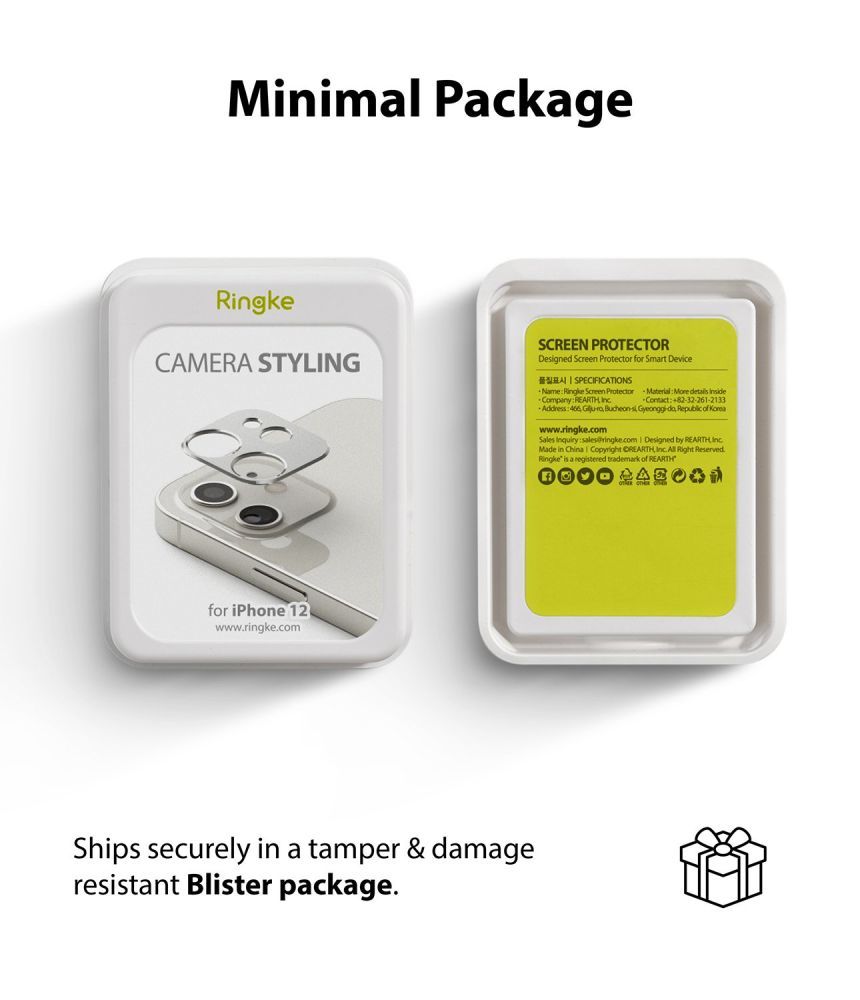 na aparat Ringke Camera Styling czarne Apple iPhone 12 Mini / 8