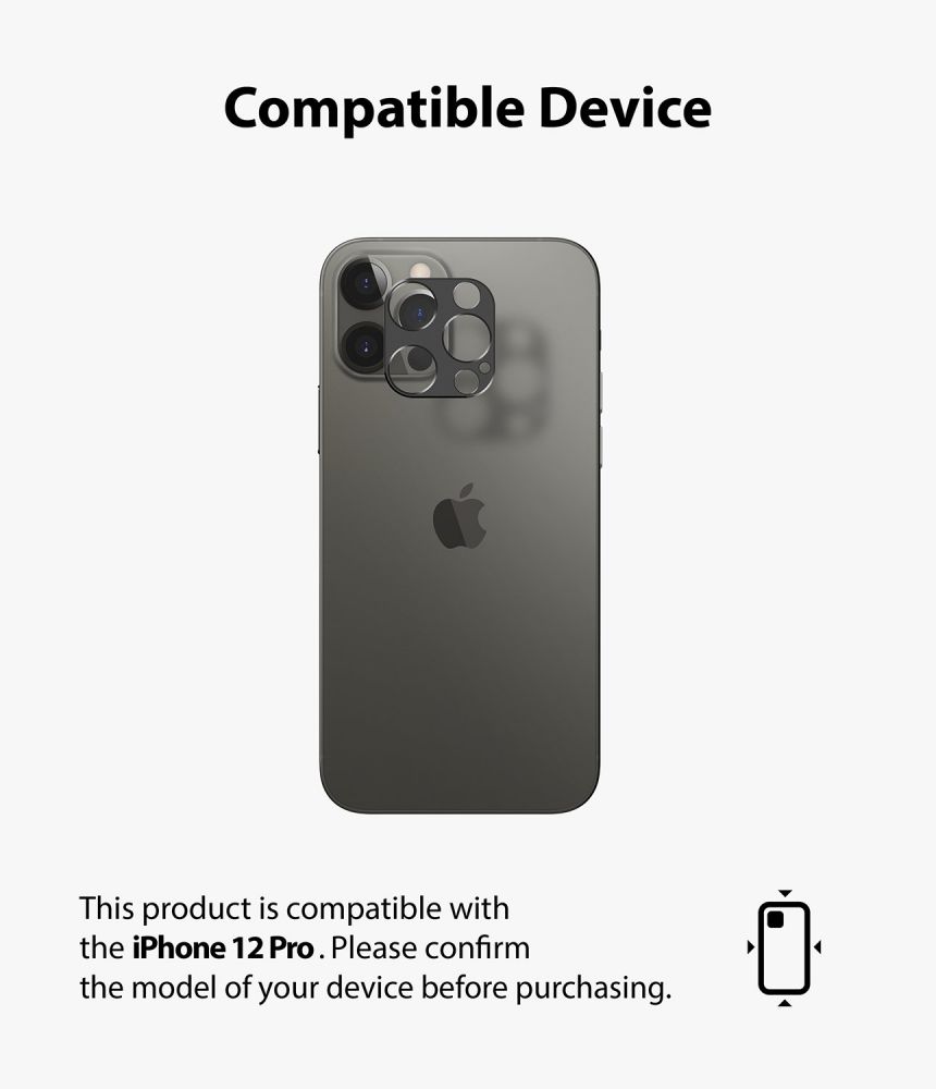 na aparat Ringke Camera Styling grey Apple iPhone 12 Pro Max / 5