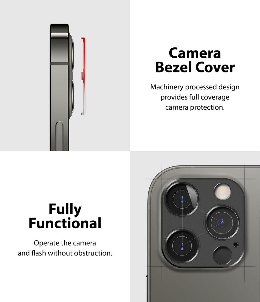 na aparat Ringke Camera Styling srebrne Apple iPhone 12 Pro / 2 na aparat Ringke Camera Styling srebrne Apple iPhone 12 Pro / 2