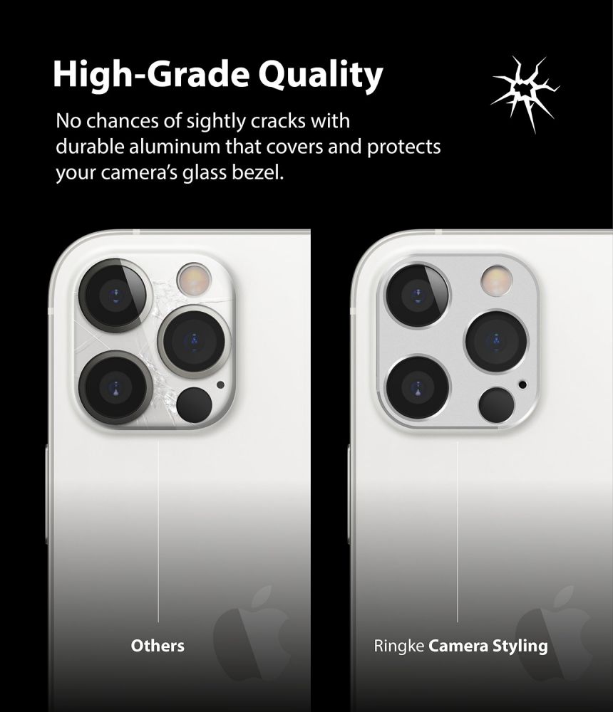 na aparat Ringke Camera Styling srebrne Apple iPhone 12 Pro / 7