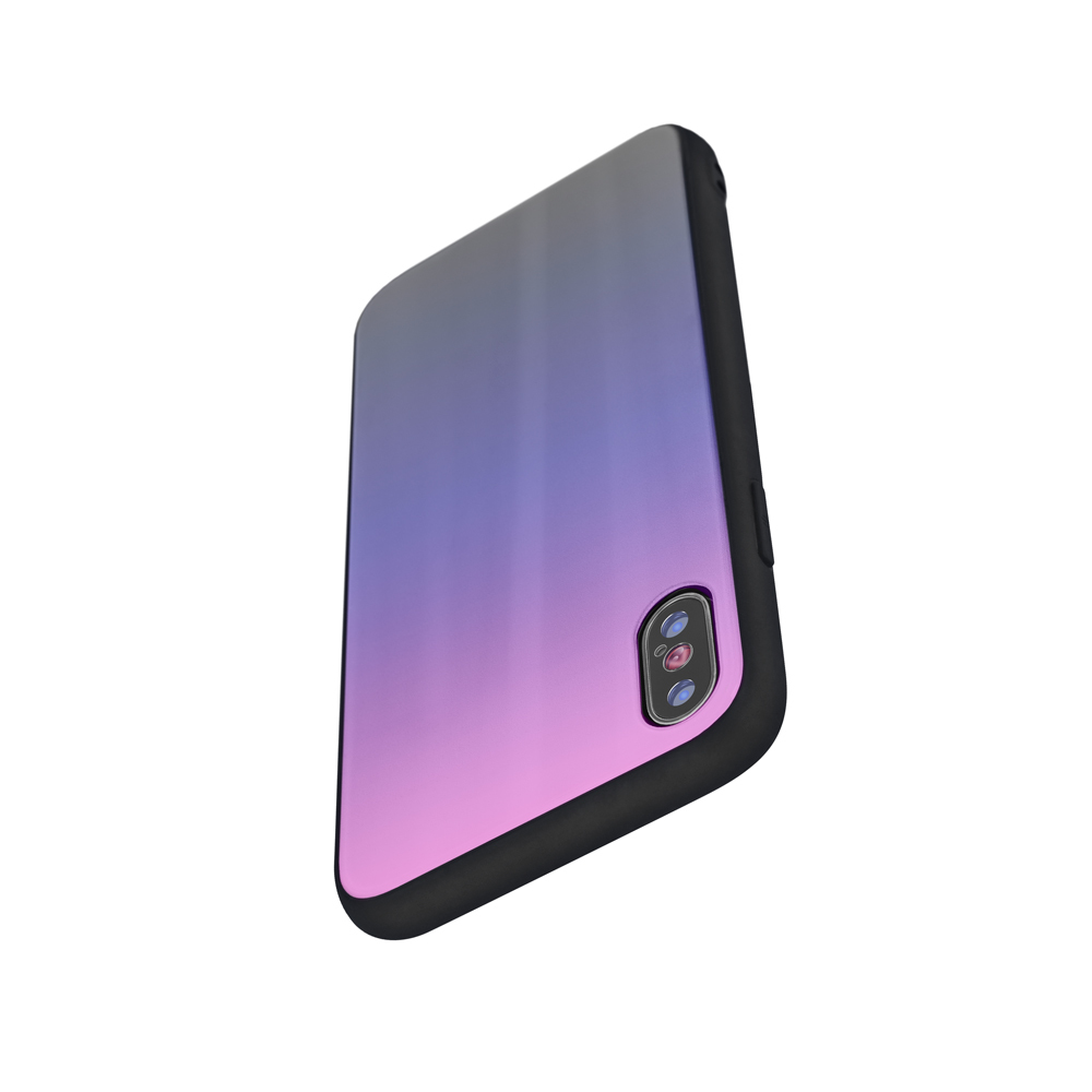 Nak�adka Aurora Glass r�owo-czarna Samsung Galaxy A40 / 3