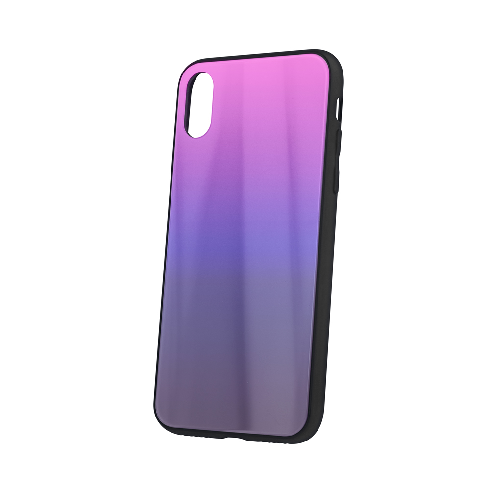 Nak�adka Aurora Glass r�owo - czarna Samsung A52 / 2