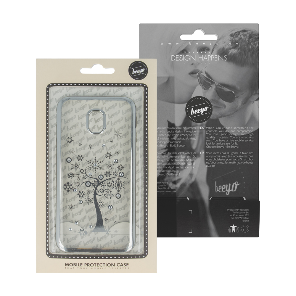 Nak�adka Beeyo Diamond Tree srebrna Apple iPhone 7 / 4