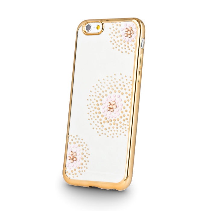 Nak�adka Beeyo Stardust Flower Dots z�ota Apple iPhone 7