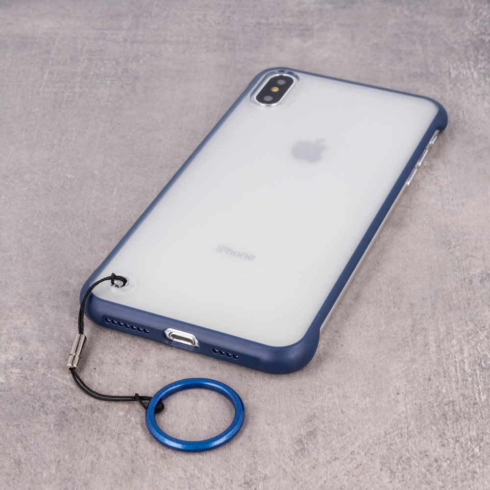 Nakadka bezramkowa granatowa Apple iPhone 8 Plus / 4