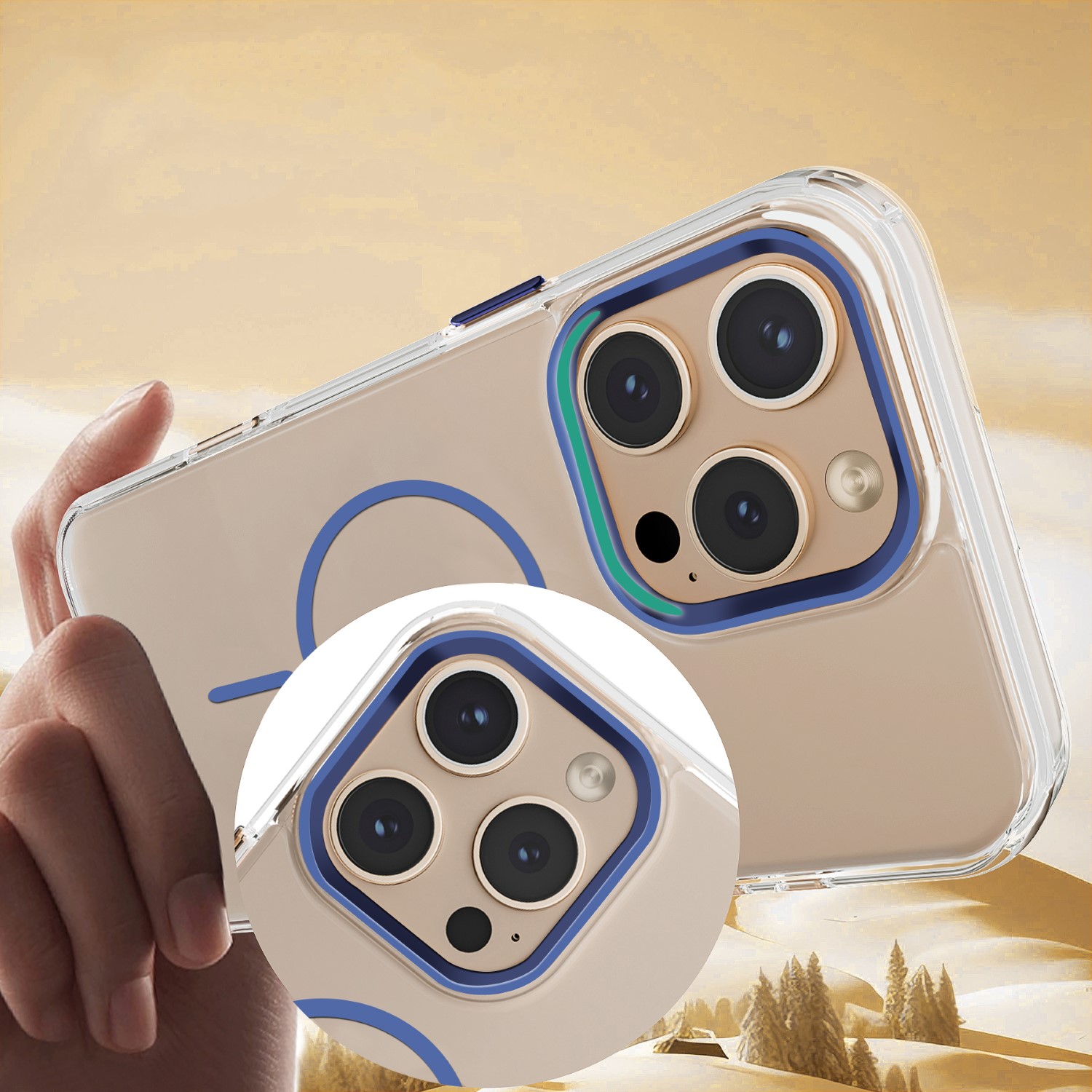 Nak�adka Clear Thin Mag niebieska Apple iPhone 16 Pro Max / 6