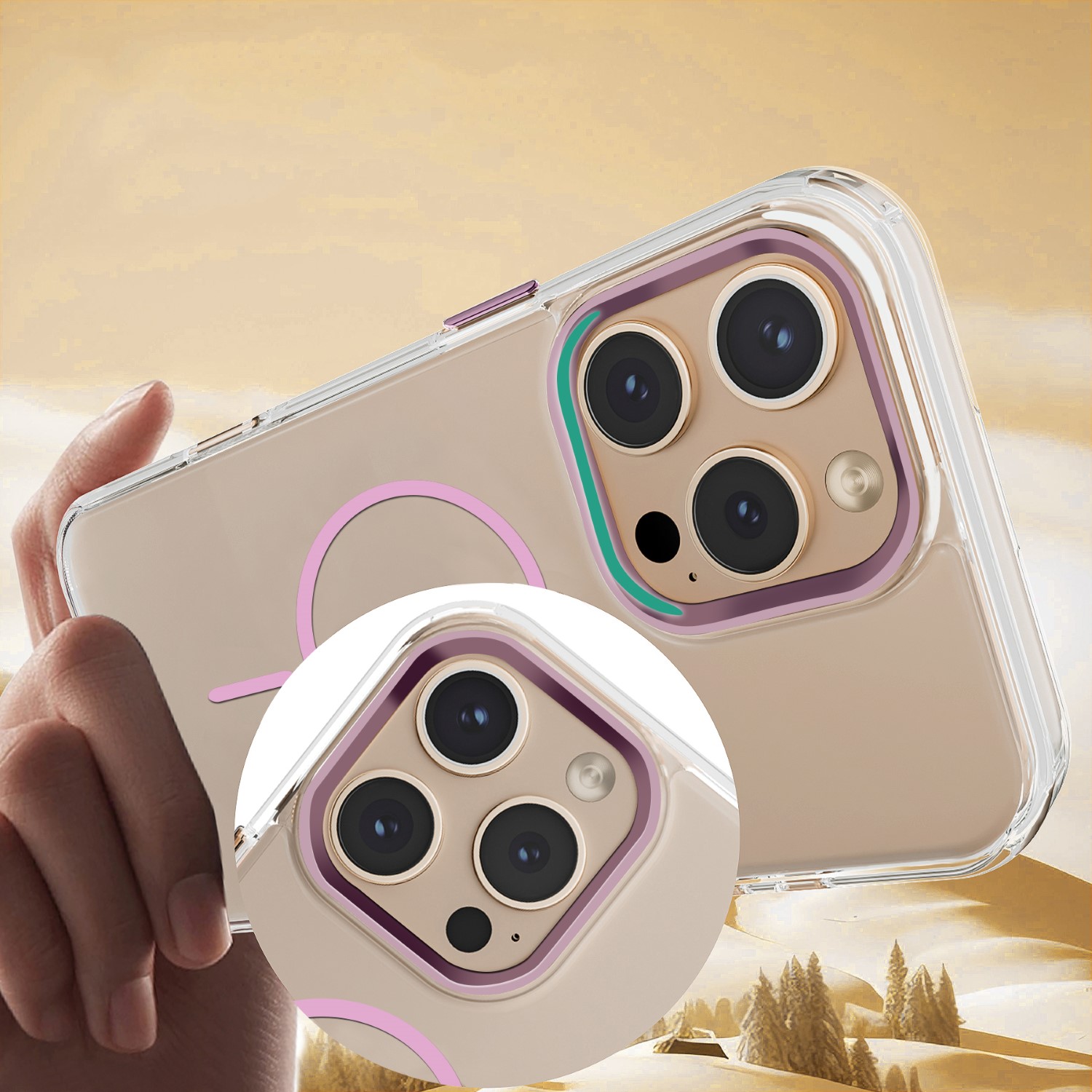 Nak�adka Clear Thin Mag r�owa Apple iPhone 17 Pro / 6