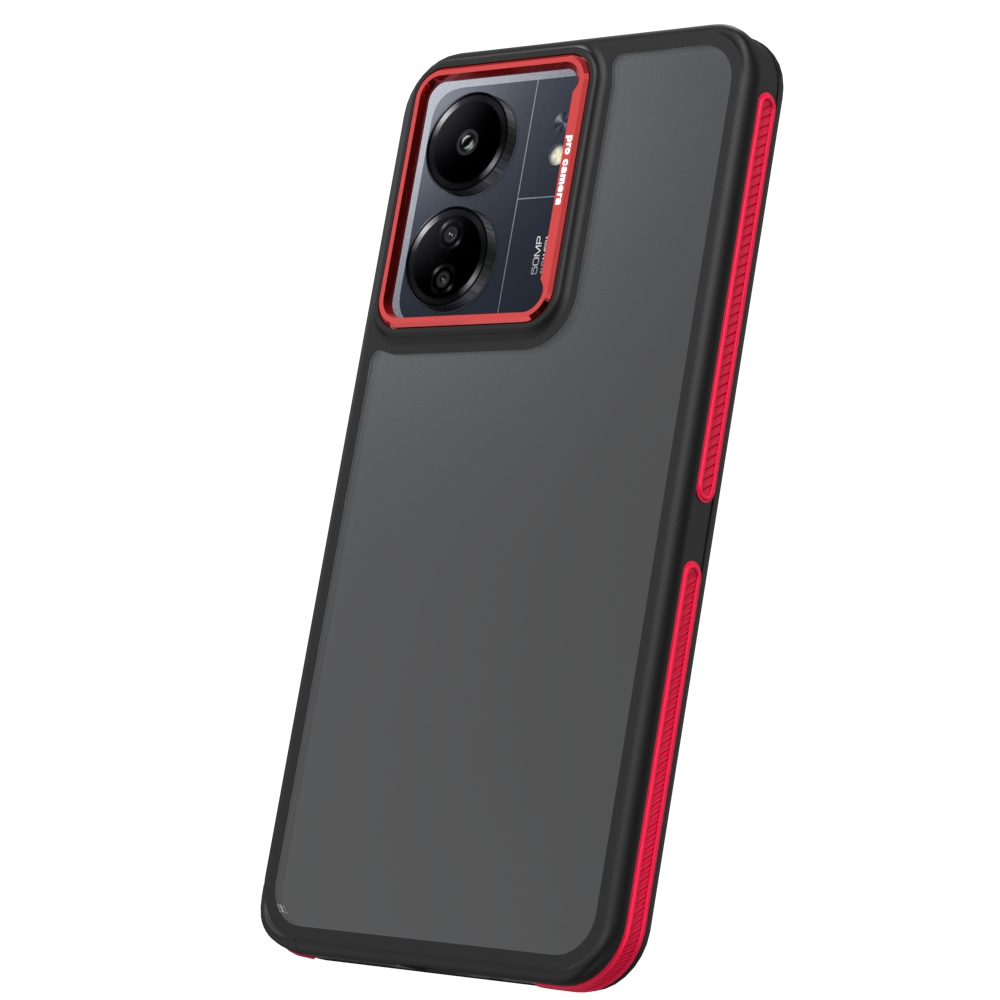 Nak�adka Crystal Black czerwony Xiaomi Redmi 13C 5G / 2